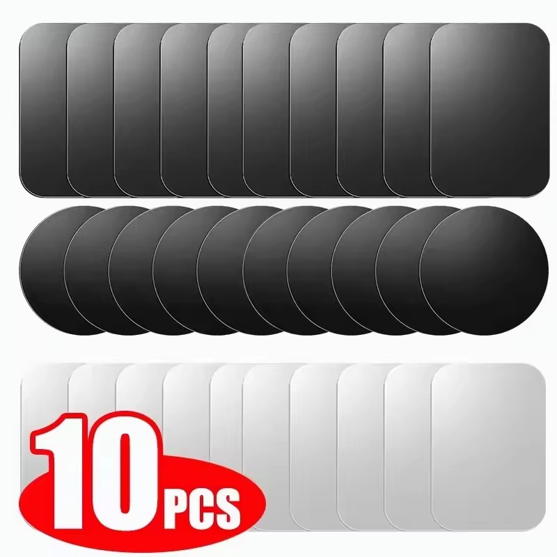 Phone Accessories Japan - 5/10 piezas Placa Metálica Magnética Adhesiva